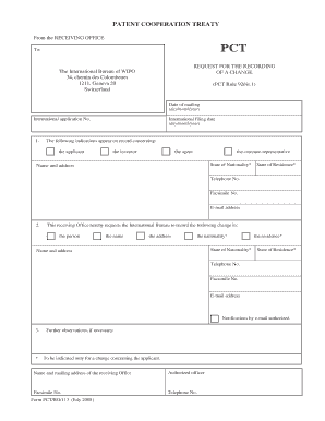  Pct Request Form 2008-2024