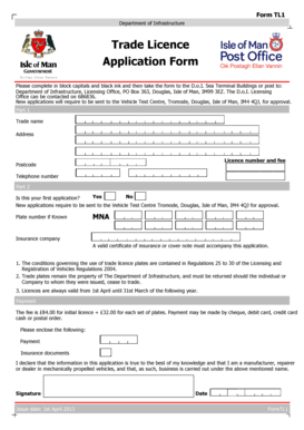  Trade License Application Form 2013