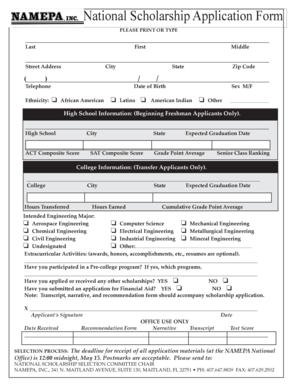 National Scholarship Form