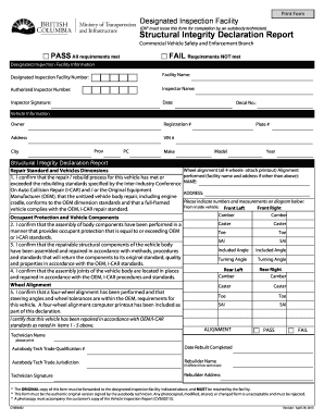 Structural Integrity Declaration Report Cvse0032  Form