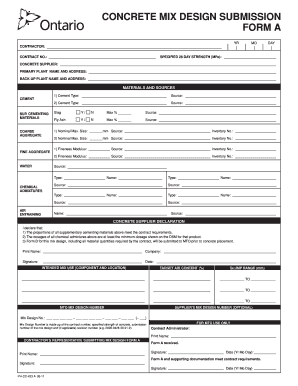 Concrete Mix Design Form PDF