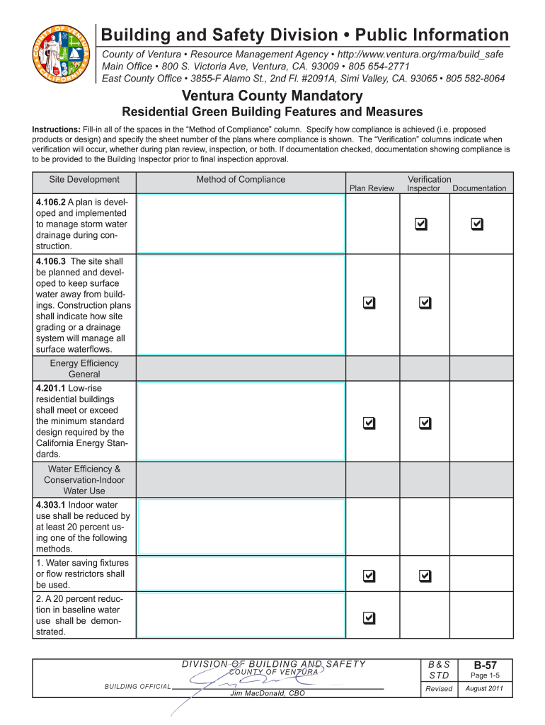 B57 County of Ventura Ventura  Form