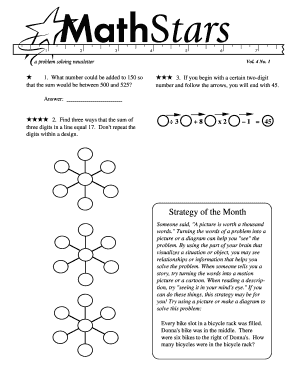 Math Stars Grade 4 Answer Key  Form