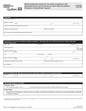 Immigration Form Model