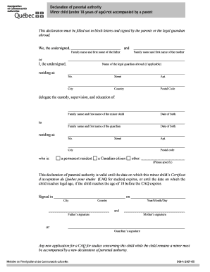 How to Fill Parent Declaration Form