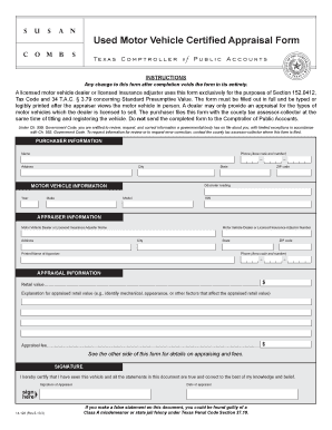 Get Your Used Vehicle Appraised for Tax Purposes during a Private  Form