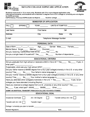 Eops Application Form