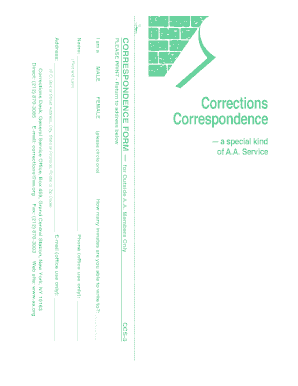 Corrections Correspondence Aa  Form