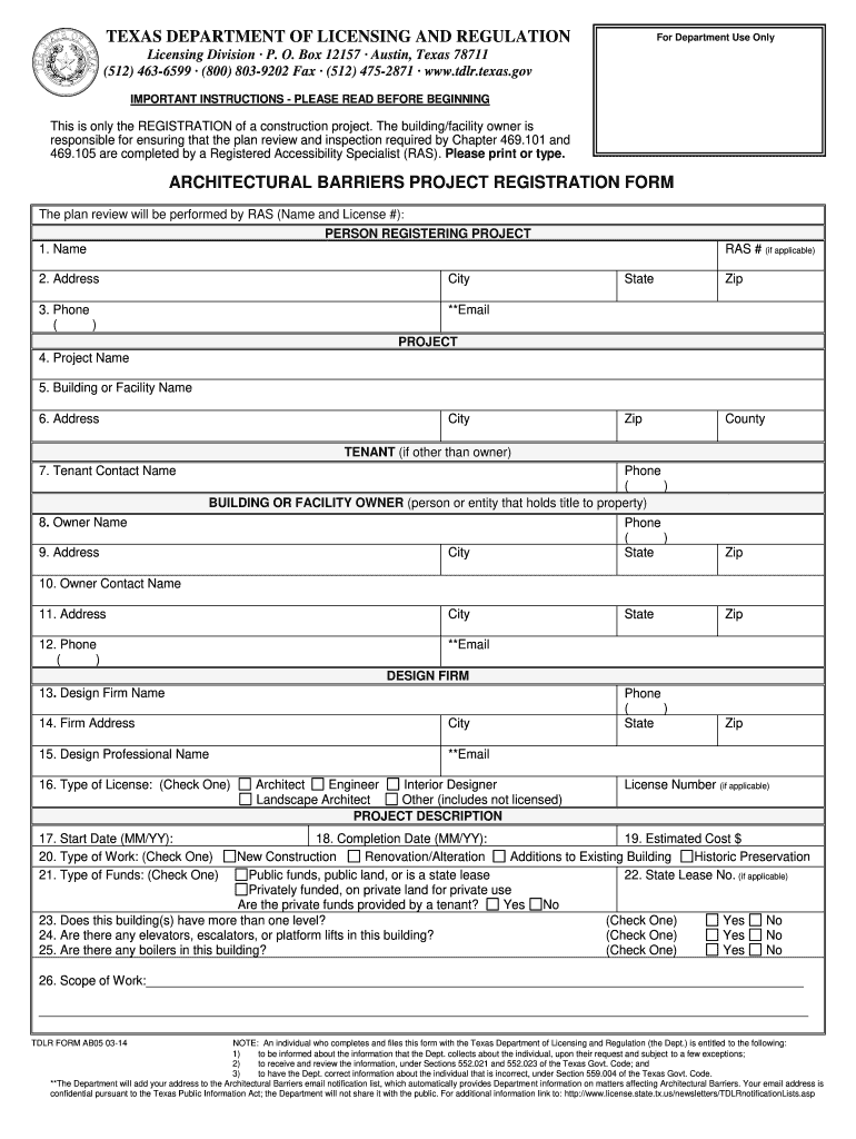 Tdlr Form Ab05