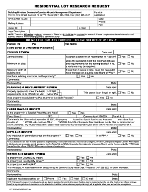 Buildable Lot Research Request Form Seminole County Government Seminolecountyfl