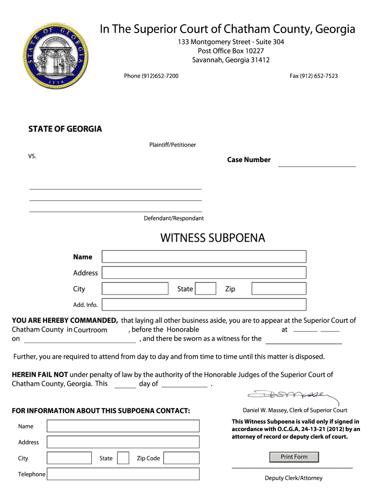 Chatham County Courthouse  Form