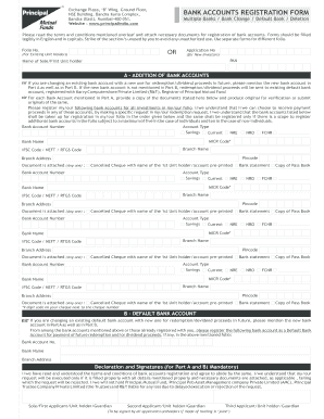 Bank Account Registration  Form