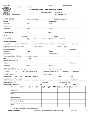 Chikungunya Report Format