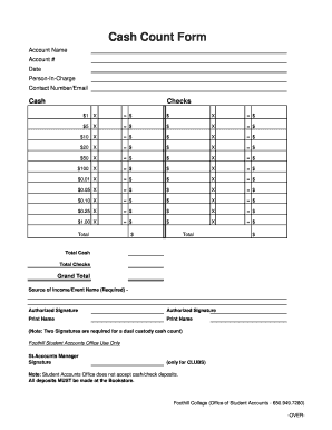 Till Sheet  Form