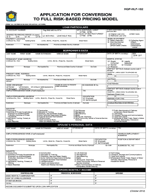 Risk Based Pricing Model Excel  Form