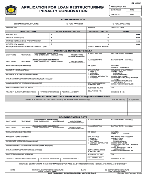 Pag Ibig Loan Restructuring  Form