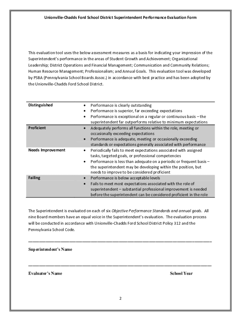 Superintendent Performance