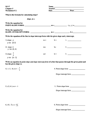 M117 Chapter 5 Worksheet 2  Form