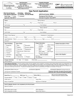  Sturgeon County Gas Permit 2013