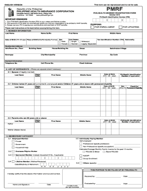 PMRF to Philippine Health Insurance Corporation Dlsu Edu  Form