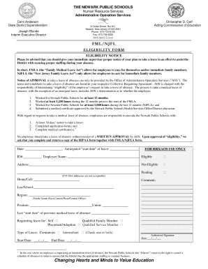 Newark Public Schools Permission Slip for Out of State Form