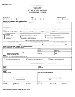 Electrical Permit Form