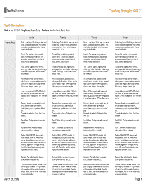 Teaching Strategies Lesson Plan Examples  Form