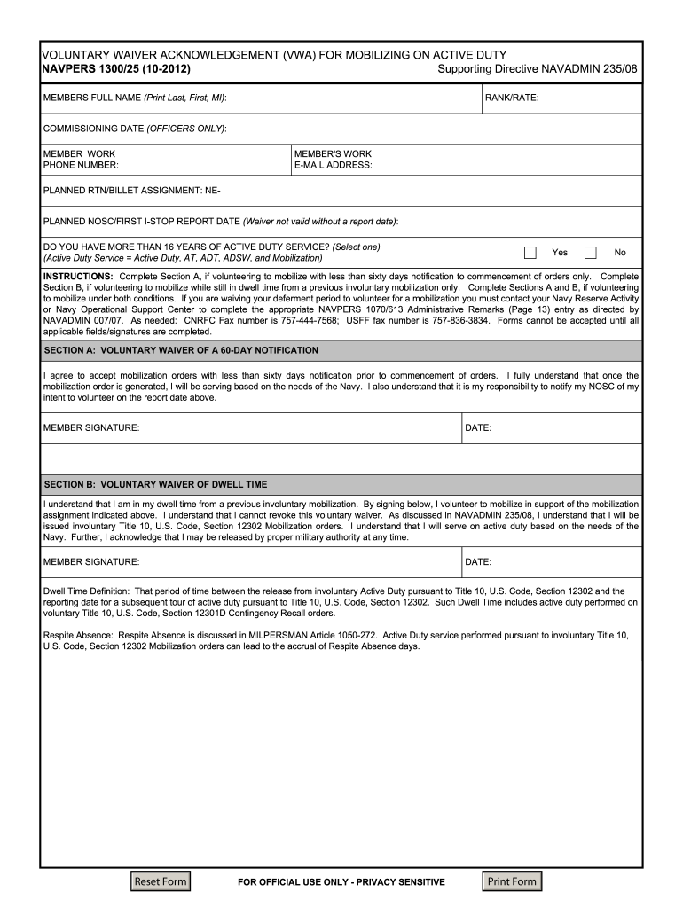 Get and Sign Navpers1300 25 2012-2022 Form