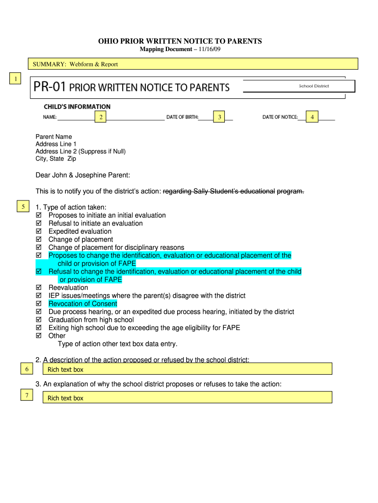 Pr 01 Examples Ohio  Form