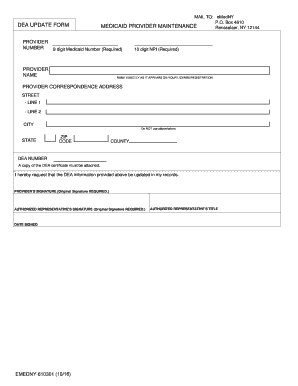 Dea Form 610301