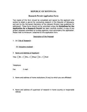 Online Permit Application Form