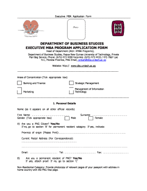 Png Unitech Non School Leaver Application Form PDF