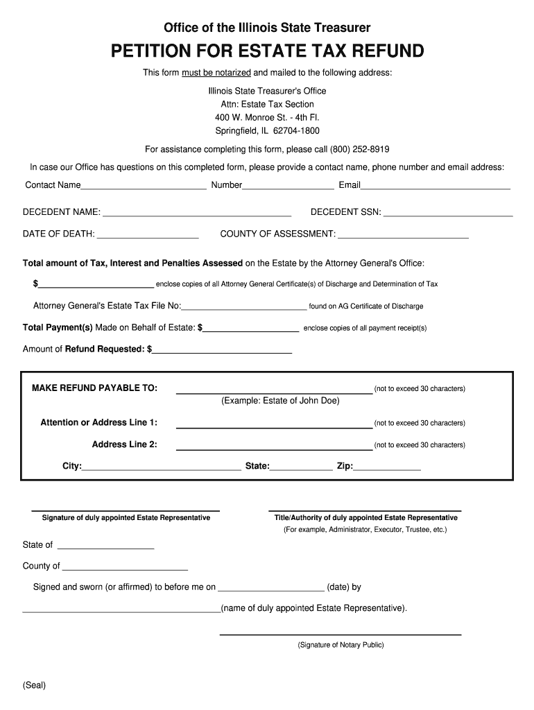 Il State Refund Fill Out And Sign Printable PDF Template SignNow