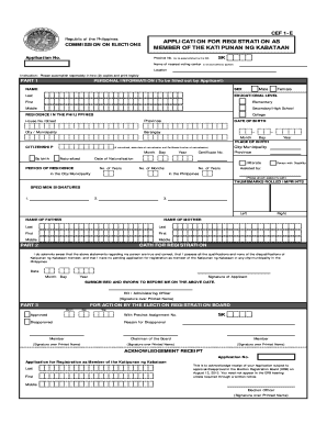 How to Fill Up Comelec Registration Form