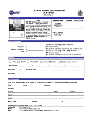 Ccrisp Manual 4th Edition PDF  Form