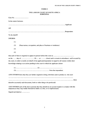 Labour Court Petition Format India