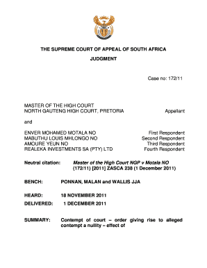 Example of Court Order  Form