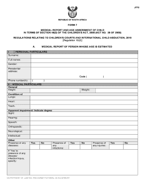 Age Assessment Form