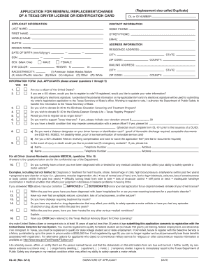  Printable Texas Dps Forms Dl 43 2018
