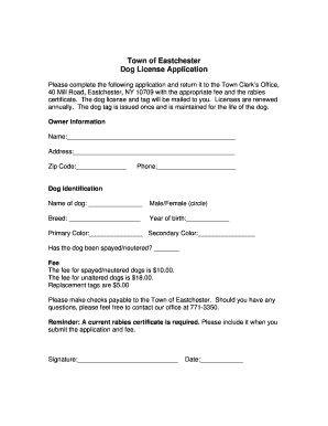Click Here for an Application Town of Eastchester Eastchester  Form
