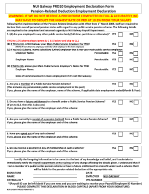 Employee Declaration Form in Word