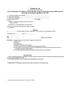 Form 60 PDF