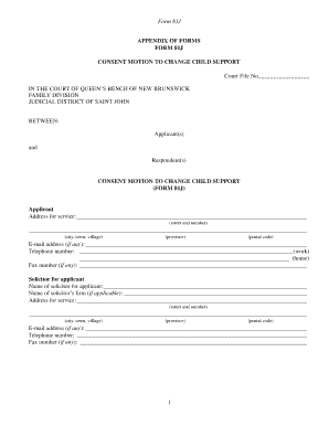 1 Form 81J APPENDIX of FORMS FORM 81J CONSENT MOTION Gnb