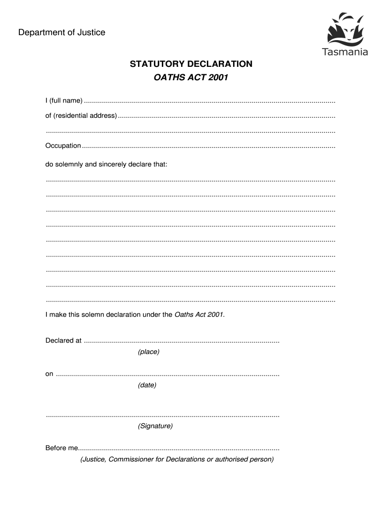  Statutory Declaration for Sick Leave Example 2007