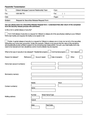 Citibank Request for Securities Release Request Form Citibank Com
