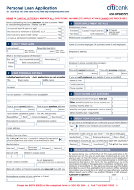 Citi Group Bank Loan Documents to Companies  Form