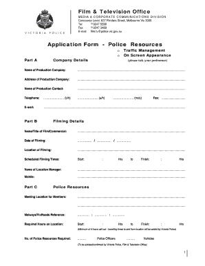 Police Application  Form