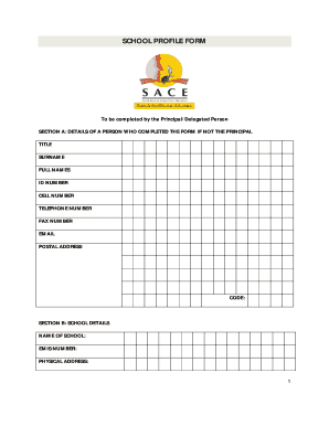 School Profile Form