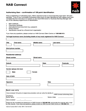 Nab Connect  Form