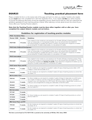 Does Unisa Approve Prac If You Do Not Submit Dsar25 Form